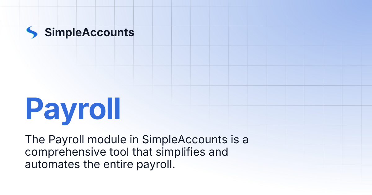 Payroll | SimpleAccounts