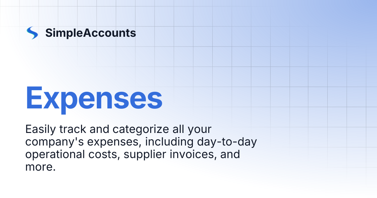 Expenses | SimpleAccounts