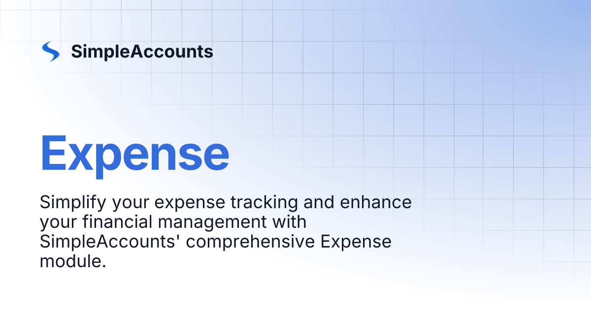 Expense | SimpleAccounts